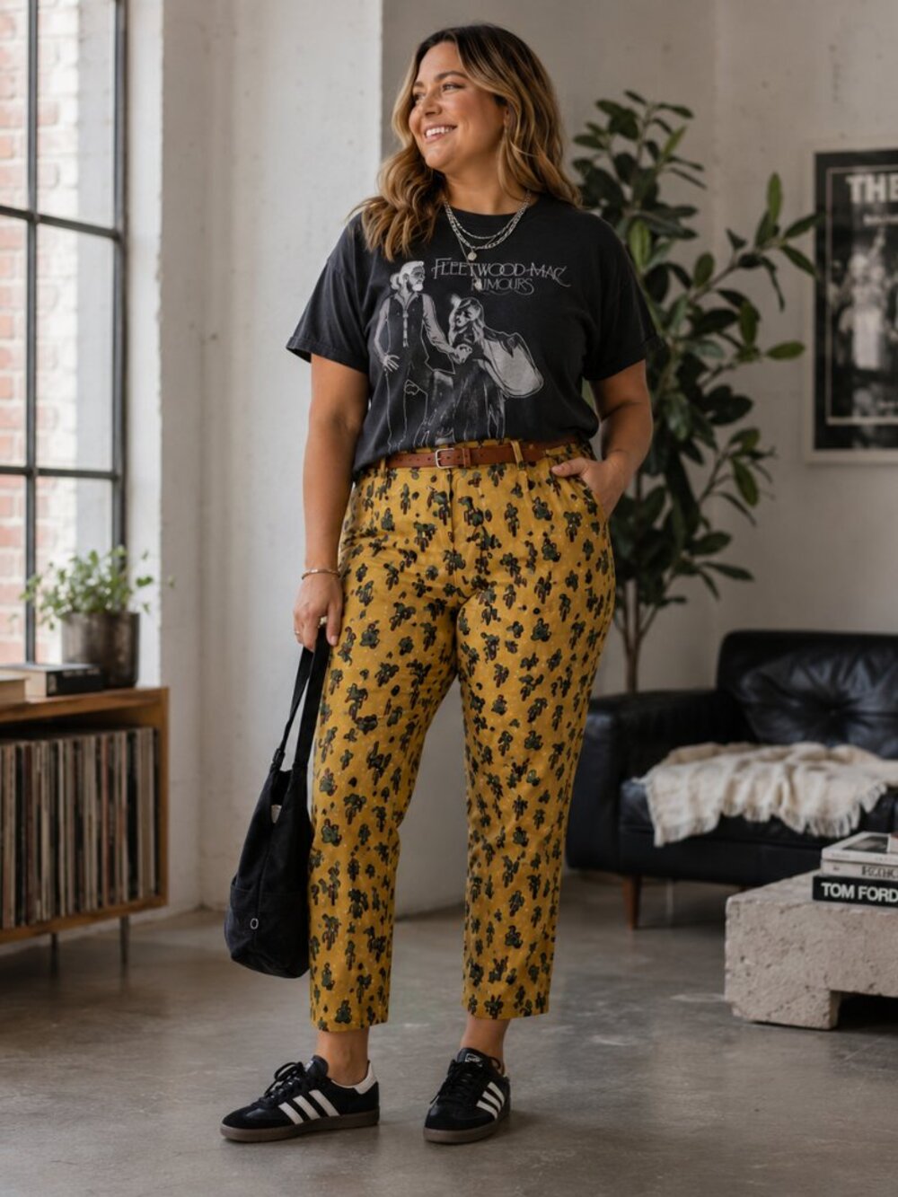 ModCloth Treasured Perspective Cactus Print Cropped Pants | Size 1X